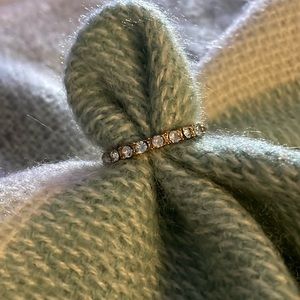 Simple gold ring with gems